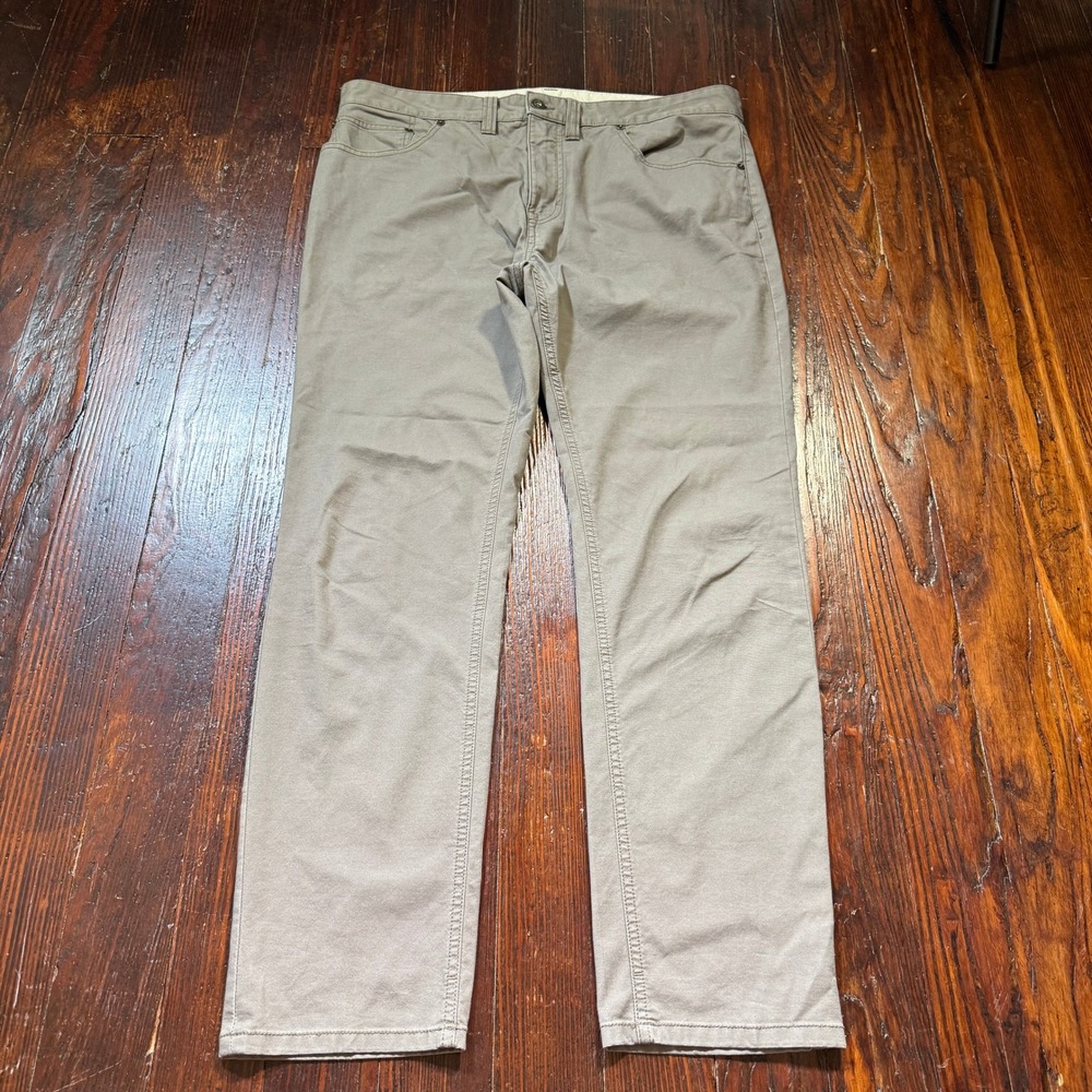 Prana Ulterior Pants Mens 36x30 Gray Stretch Chino Straight Outdoor M41203094